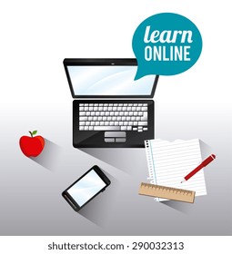 elearning digital design, vector illustration eps 10