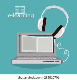 e-learning digital design, vector illustration eps 10