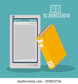 e-learning digital design, vector illustration eps 10