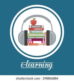 e-learning digital design, vector illustration eps 10