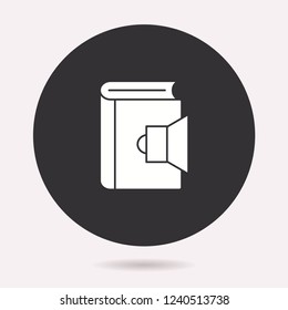 E-learning distance education icon. Vector illustration isolated. Simple pictogram for graphic and web design.