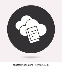 E-learning distance education icon. Vector illustration isolated. Simple pictogram for graphic and web design.