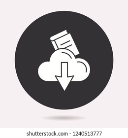 E-learning distance education icon. Vector illustration isolated. Simple pictogram for graphic and web design.