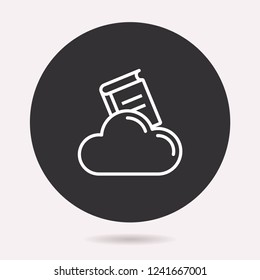E-learning distance education icon. Vector illustration isolated. Simple pictogram for graphic and web design.