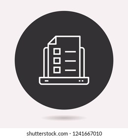 E-learning distance education icon. Vector illustration isolated. Simple pictogram for graphic and web design.