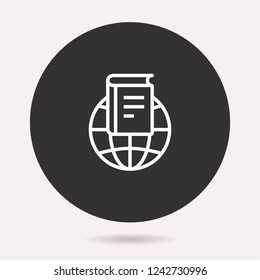 E-learning distance education icon. Vector illustration isolated. Simple pictogram for graphic and web design.