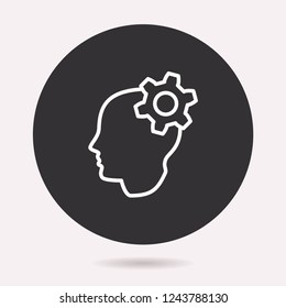 E-learning distance education icon. Vector illustration isolated. Simple pictogram for graphic and web design.