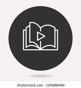E-learning distance education icon. Vector illustration isolated. Simple pictogram for graphic and web design.