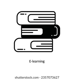 E-learning  doodle Icon Design illustration. School and Study Symbol on White background EPS 10 File 