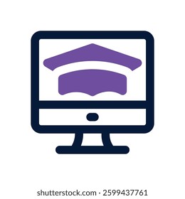 elearning dual tone icon. Sleek and modern vector icon for websites, mobile apps, marketing materials, and corporate design. Fully scalable and ready to use.