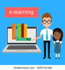 e-learning education concept