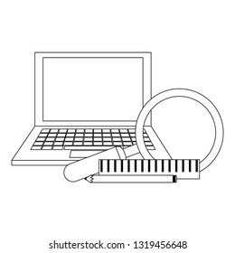 elearning education concept black and white