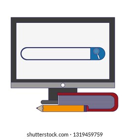 elearning education concept blue lines