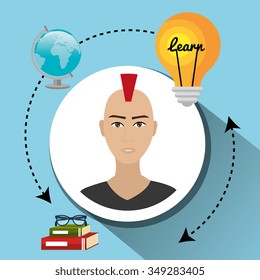 eLearning and education graphic design, vector illustration eps10