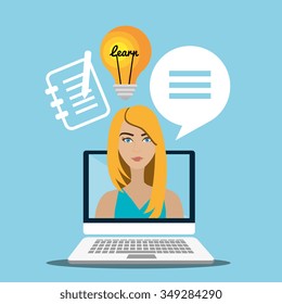 eLearning and education graphic design, vector illustration eps10