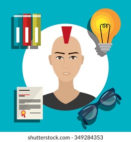 eLearning and education graphic design, vector illustration eps10