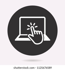 E-learning education icon. Academic study, learn symbol. Vector illustration isolated. Simple pictogram for graphic and web design.