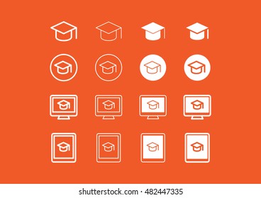 eLearning / Education icons - Tablet, Smartphone and Desktop