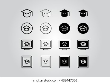 eLearning / Education icons - Tablet, Smartphone and Desktop