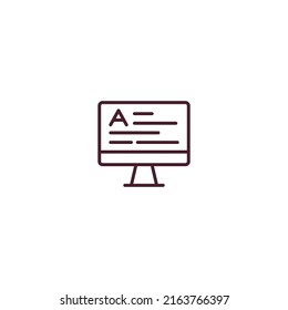 E-learning Filled line icon. linear style sign for mobile concept and web design. E-learning Filled Line vector icon. Symbol, logo illustration. Vector graphic