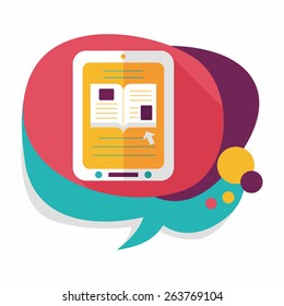 e-learning flat icon with long shadow,eps10