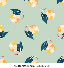 e-learning flat icon,eps10 seamless pattern background