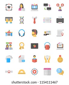 
E-Learning Flat Vector Icons 
