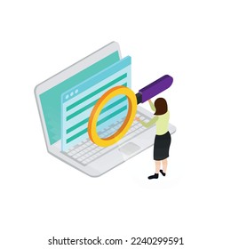 E-learning glow isometric composition with human character surrounded by books and modern technologies of learning vector illustration