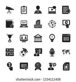 
E-Learning Glyph Icons Set 
