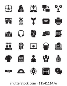 
E-Learning Glyph Vector Icons 
