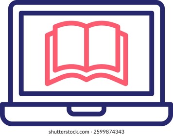 Elearning Icon Color Vector Illustration