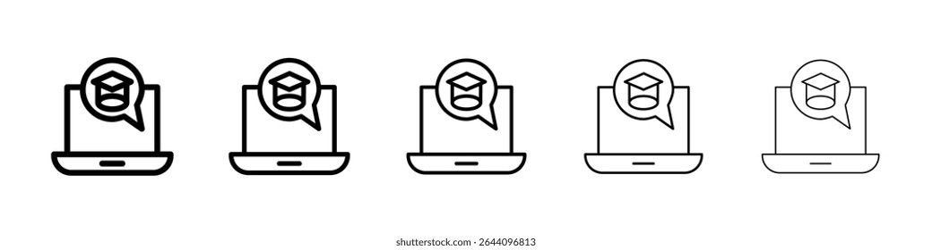 Conceito de ícone de e-learning. design gráfico, logotipo, Web, UI.