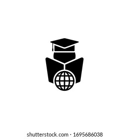 E-learning icon design. Online courses symbol concept isolated on white background. Vector illustration