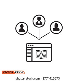 elearning icon design vector illustration template