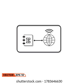 elearning icon design vector illustration template