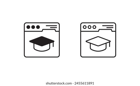 Elearning icon design with white background stock illustration