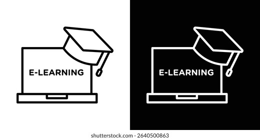 E-learning icon Graphic vector set for ui design