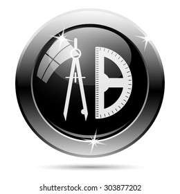 E-learning icon. Internet button on white background. EPS10 vector 