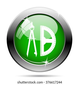 E-learning icon. Internet button on white background. EPS10 vector.