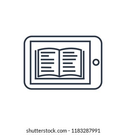 Elearning icon. Isolated ebook and elearning icon line style. Premium quality vector symbol drawing concept for your logo web mobile app UI design.