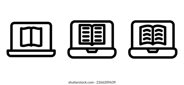 e-learning icon or logo isolated sign symbol vector illustration - high quality black style vector icons
