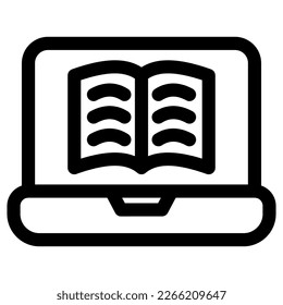 E-Learning-Symbol oder Logo einzeln auf Zeichen, Vektorgrafik - hochwertige Vektorsymbole in schwarzem Stil
