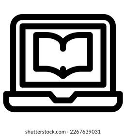 icono de e-learning o logotipo símbolo de señas aislado ilustración vectorial - iconos vectoriales de estilo negro de alta calidad