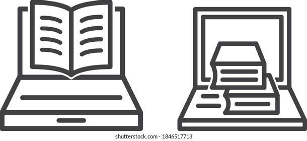 e-learning icon. online education icon vector