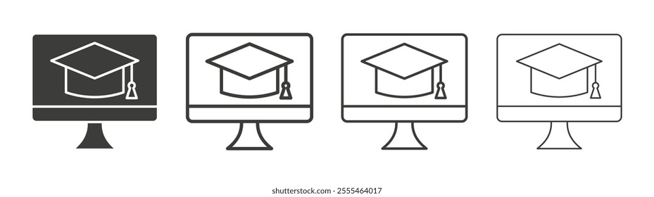 E-learning icon pack. vector illustration