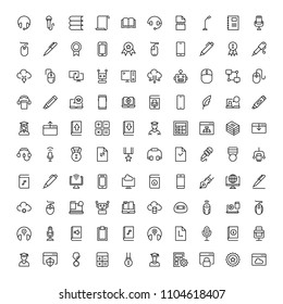 E-learning icon set. Collection of high quality black outline logo for web site design and mobile apps. Vector illustration on a white background.