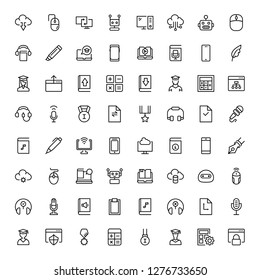 E-learning icon set. Collection of high quality black outline logo for web site design and mobile apps. Vector illustration on a white background.