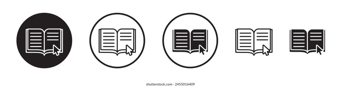 Conjunto de iconos de aprendizaje online. Símbolos para títulos en línea y aprendizaje virtual.