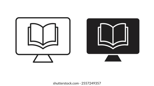 E-learning Icon set. vector illustration set