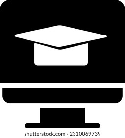 Icono de eLearning significa aprendizaje y educación en línea a través de recursos electrónicos, enfatizando la flexibilidad y accesibilidad